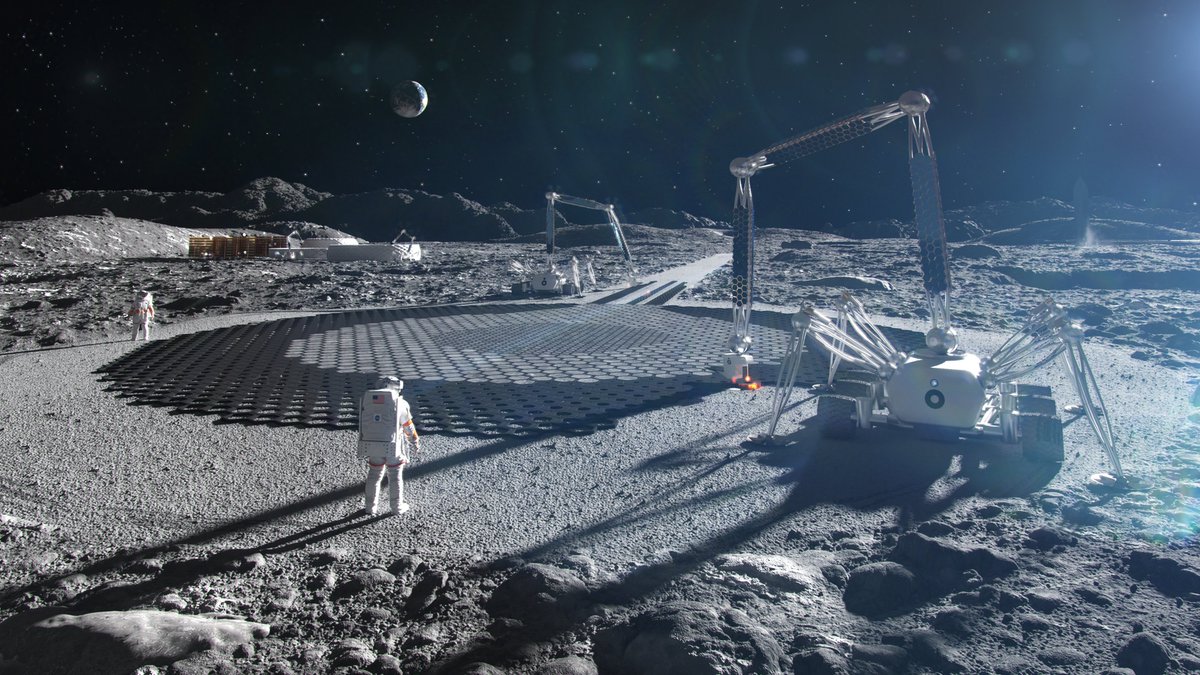 We awarded @ICON3DTech a #smallbiz contract to continue work on a construction system that could be used on the Moon and Mars! This technology is designed to use local resources to build infrastructure such as landing pads, habitats, roads, and more: go.nasa.gov/3FeRNmC