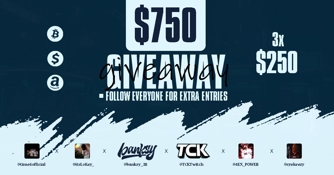 KickTCK_'s tweet photo. $750 Giveaway! 3 x $250 winners

- Retweet 
- Enter using the link below (The more you do the better odds are of winning)

Winners will be drawn from the link in 7 days.

https://t.co/3y8Fl2Vwc7 https://t.co/S4yTDptY0K