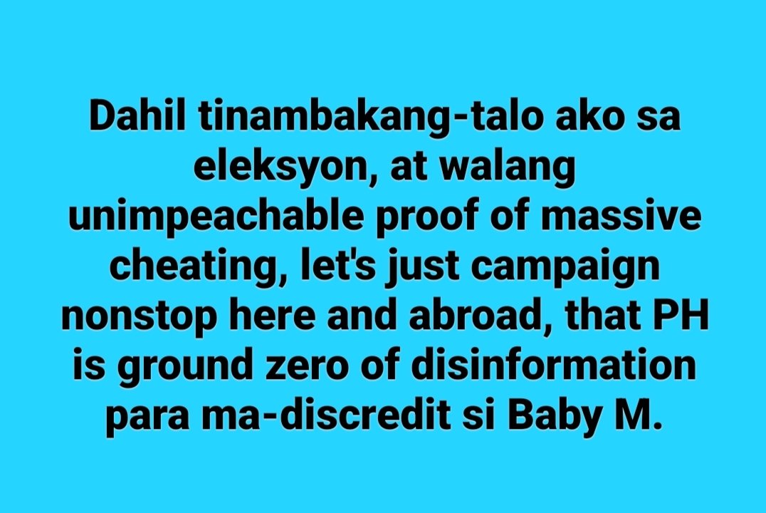 Simple lang naman bakit SINASALSAL ngayon ang salitang "disinformation."

Kailangan pa bang i-memorize yan?