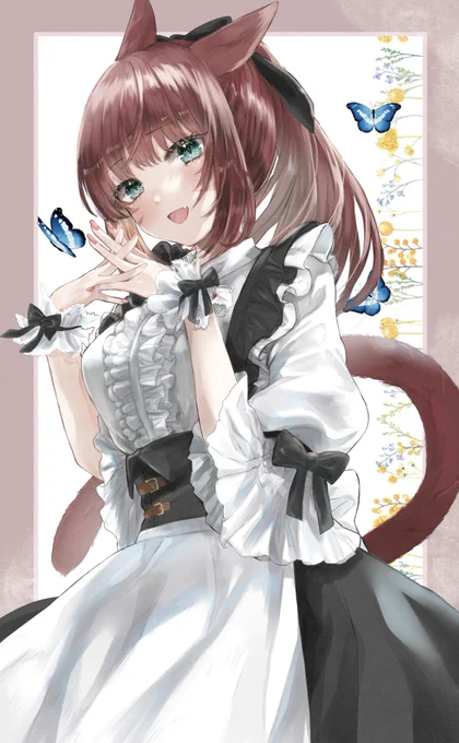 メイドッテちゃん#FF14イラスト #FF14art #ミコッテ 