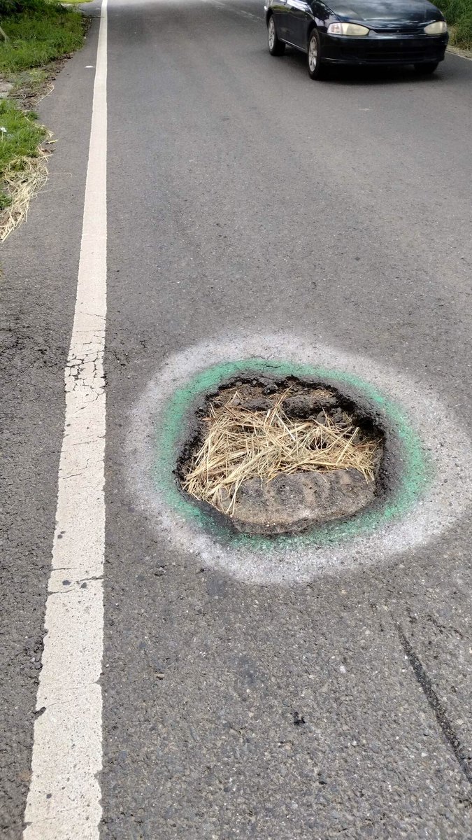 adoptaunhoyo's tweet photo. En #CaboRojo #Joyuda Carr. 102 km 16.2 #adoptaunhoyo #pothole #potholes @skytrafficpr @DTOP https://t.co/CywuKxKhiX