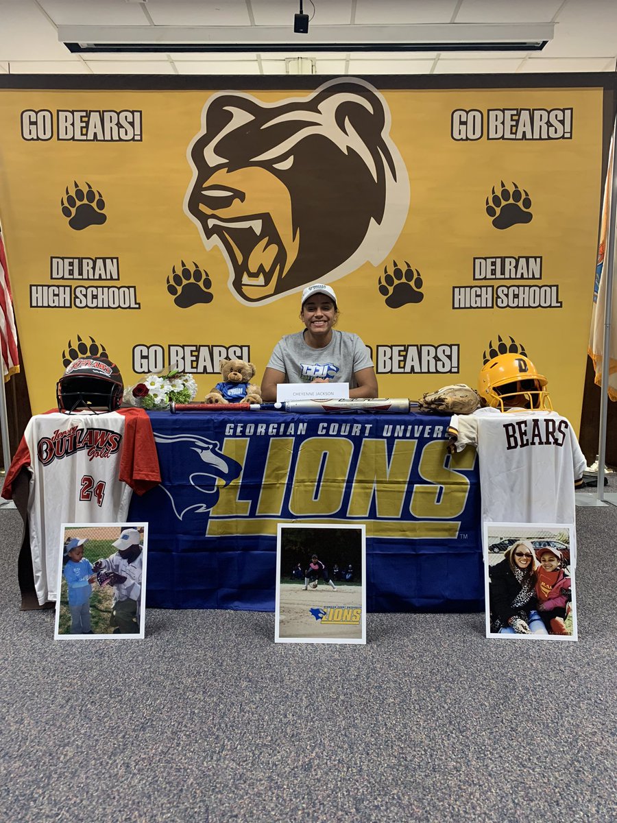 DelranGBB's tweet photo. Big time CONGRATS to one of our 🏀 captains @cjackson_24 for signing her NLI to play 🥎 for Georgian Court University… @gcusb is getting an absolute WARRIOR‼️ #chet #multisportathlete #softee https://t.co/PrqACpj1Lg