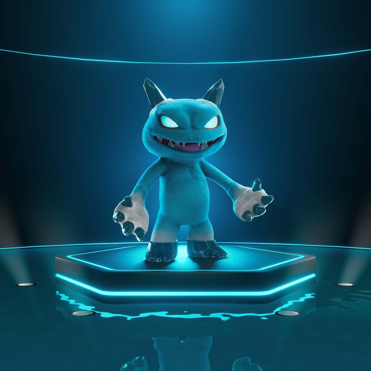 Pixelmon_f's tweet photo. Although Bergs' icy claws and horns may suggest otherwise, they are generally kind and helpful. Bergs can often be seen helping humans and Pixelmon who find themselves lost in their territory. https://t.co/eGPkM68LS4
