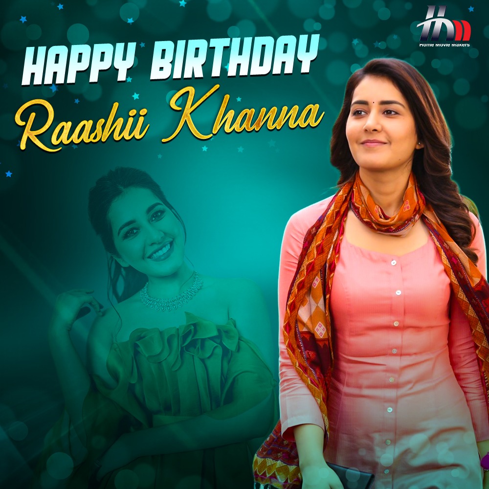 theHMMofficial's tweet photo. Happy Birthday 💐💐💐to the gorgeous actress of Indian Cinema and the iconic Anitha!!! of our #AdangaMaru #RaashiiKhanna #HBDRaashiKhanna #happybirthdayraashikhanna https://t.co/H4QV3lLDSf