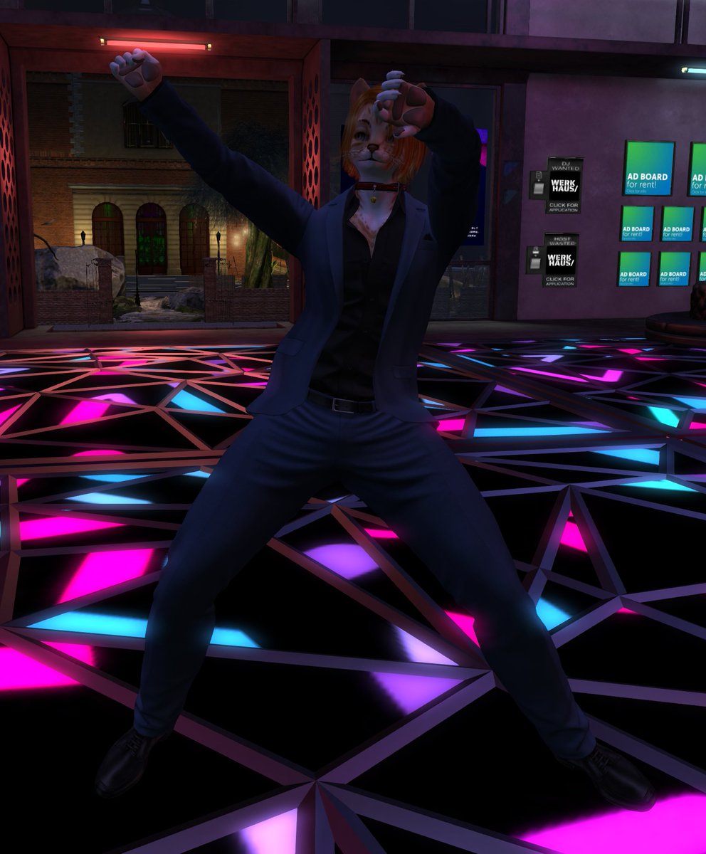 Something I have not done in ages, get up and dance while listening to dj <a href="/RemiJCrowley/">The Demon Remi J. Crowley</a> spinning the tunes right now <a href="/WerkHausSL/">Werk Haus/</a>