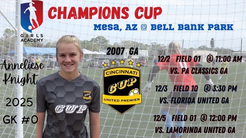 🔥🔥Champions Cup schedule 🔥🔥 See you in AZ!!!