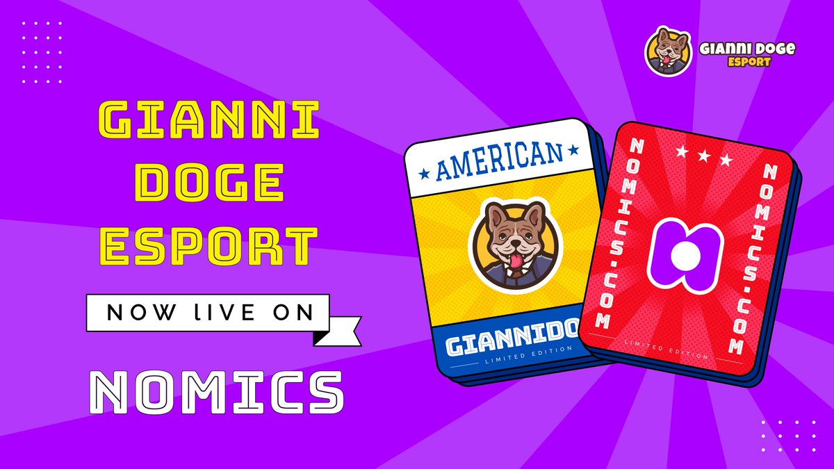 giannidoge's tweet photo. 🎉NOW LIVE🎉

GianniDoge Esport can be tracked on @NomicsFinance 

🔗: https://t.co/aTKaC4uSKr

Don't forget we will list CMC and CG after Launch soon 🎉🎉

➡️  Follow us for more upcoming updates!

#GDE #BSC #Lottery  #prophesy #FIFAWorldCup https://t.co/f4YFtgoTON