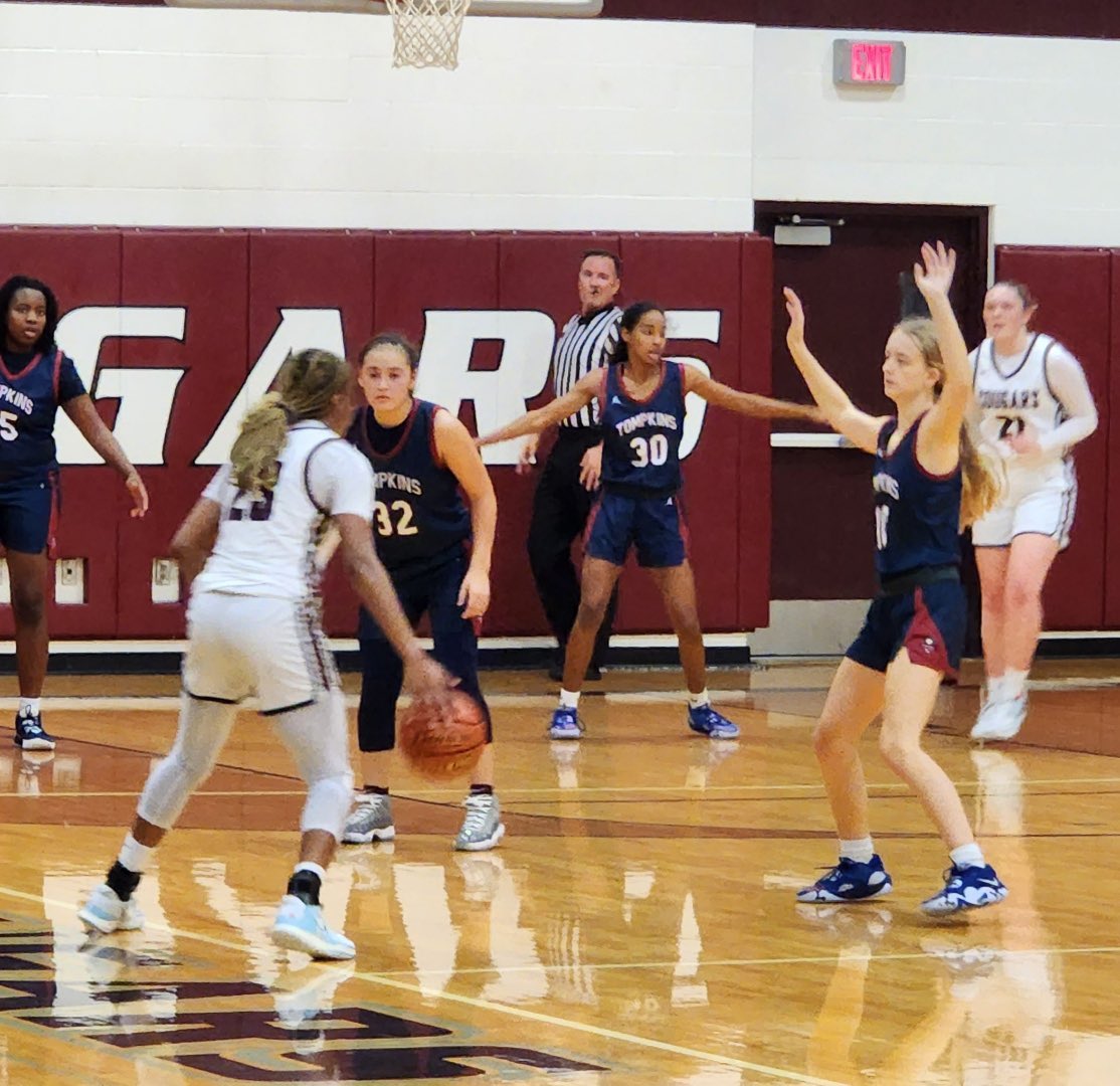 TompkinsGBB's tweet photo. GREAT WIN... Tompkins GBB defeats Cinco Ranch 50-41 in district play.   Solid TEAM defensive effort.  @RiRiDeLeon5 and @macyKS13 led the scoring w 12pts each.  #oooohhhhhhyaaaaaaaa! https://t.co/UmZTuV9fIh