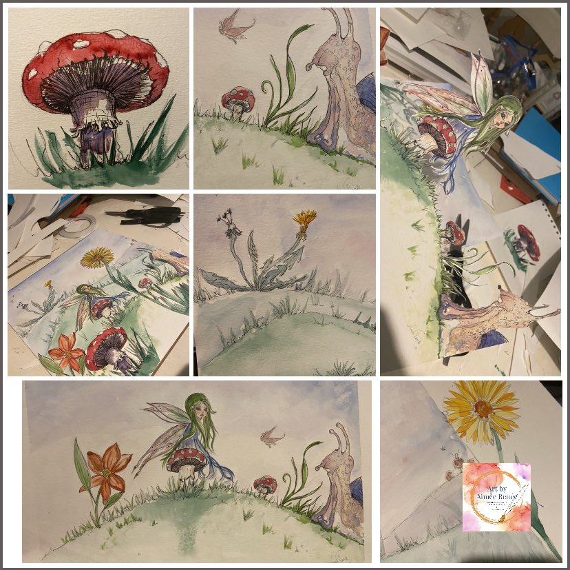 Thought I’d try something a bit 
different , thanks to my friend Mel who led a diorama 
workshop for my Friday Art group, she inspired me to 
do my own diorama style piece. 

#artymum #artforhealth #fairy #watercolourandpen