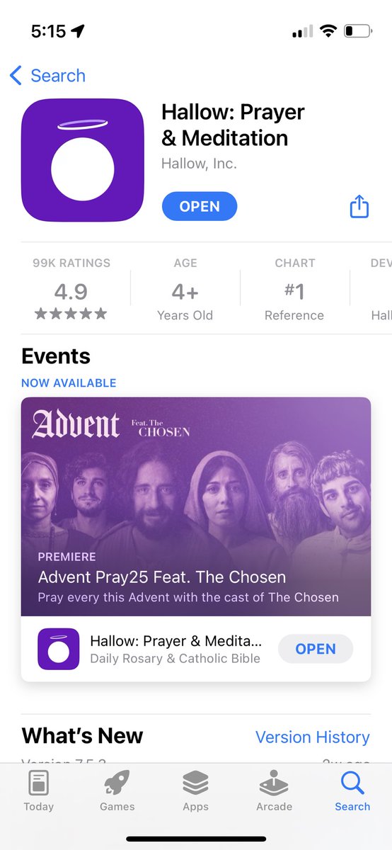 Crazily an even bigger day today than yesterday. Cracked top 100 apps overall in the App Store making it both the top faith based and top meditation app in the App Store. 

Pretty crazy ride good ole JC’s got us on. 

Such a blessing to get to pray with everyone!

AMDG