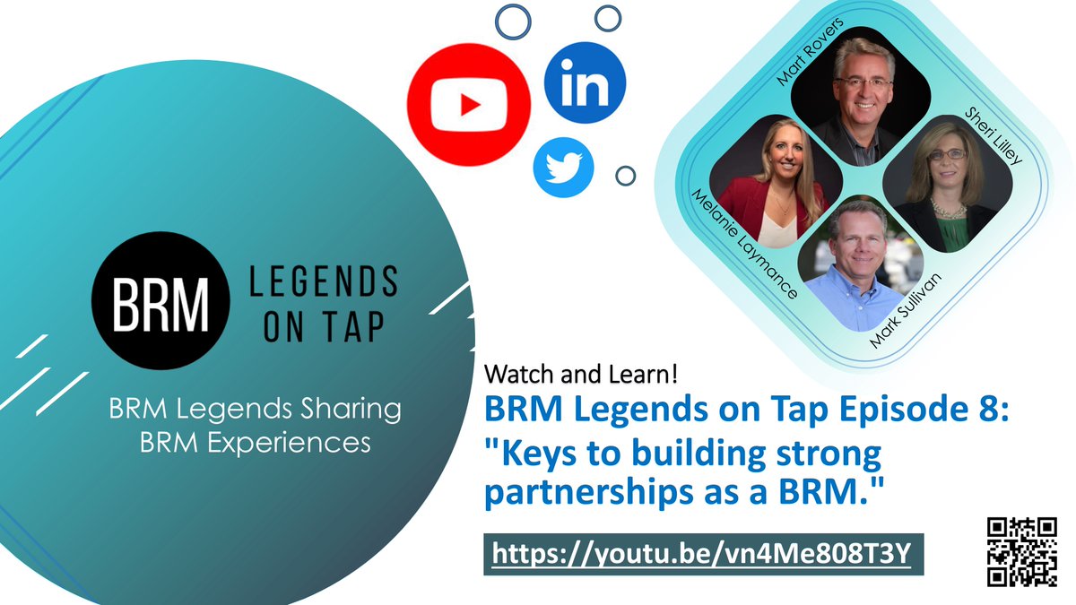 Learn from <a href="/MelanieLaymance/">Melanie Laymance</a>, @SheriLilleyBRMP, <a href="/MarkSullivanBRM/">Mark Sullivan, MBRM</a>, and Mart Rovers everything you need to know about how to build strong and lasting partnerships as a #BRM. Watch our latest video on youtu.be/vn4Me808T3Y. <a href="/BRMInstitute/">BRM Institute</a> <a href="/APMG_Inter/">APMG International</a>