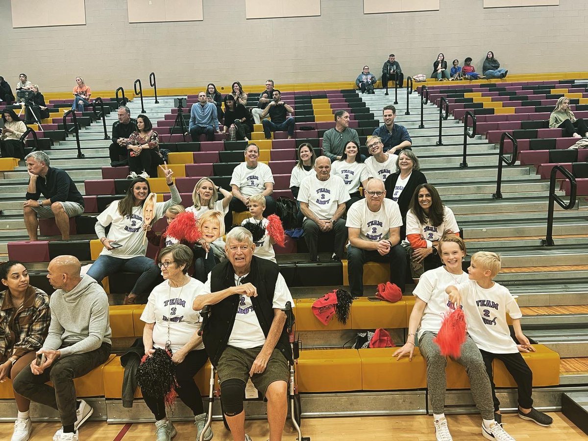 BrianPorth's tweet photo. Abby Ostlie is tougher than me - overcoming 2 ACL tears back to back requires a lot.

But above all I think it requires faith and a village - and Abby has those things covered!!

Big turnout for her first game in 2 years!! https://t.co/VKNurq5UNS