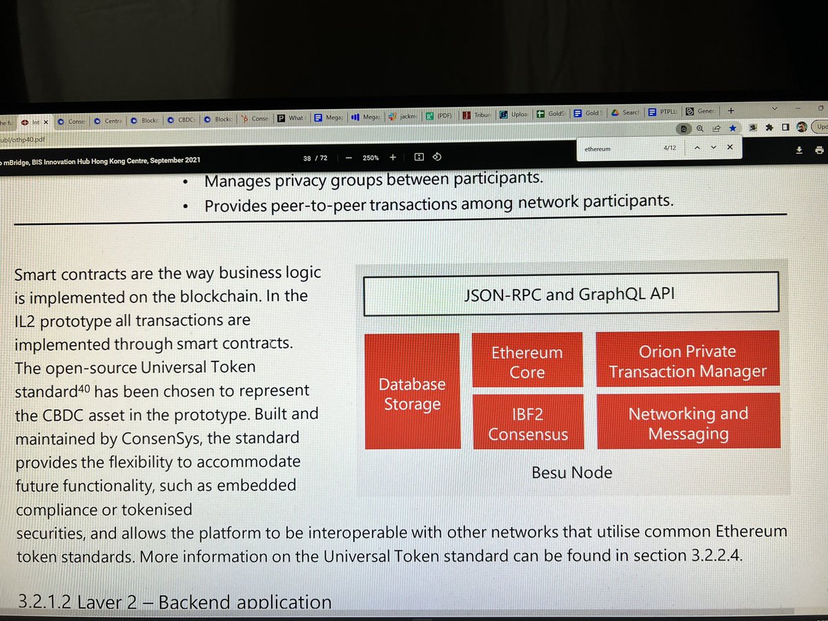 hackableanimal's tweet image. So, we are deep into #CBDC on @dustingoldshow. #Thiel connected #JoeLubin’s company #ConsenSys is working w/ #BIS to build #mBridge (CBDC) on #Ethereum. You can put your head in the sand, BUT the #technocrats are advancing quickly. Many you trust aren’t telling you the truth.