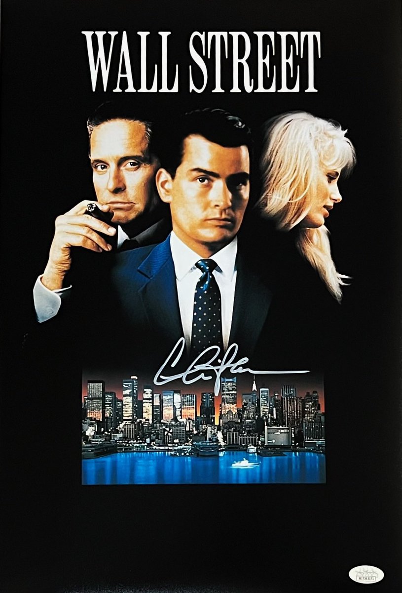 GoldenAutograph's tweet photo. Charlie Sheen (Bud Fox) Wall Street Movie Autographed 12x18 Photo JSA #wallstreet #stockmarket #stocks #finance #investment #invest #business #wealth #success #MichaelDouglas #CharlieSheen
#DarylHannah #MartinSheen #BudFox
https://t.co/xFEgl88jTd https://t.co/wOQrT4O9NH