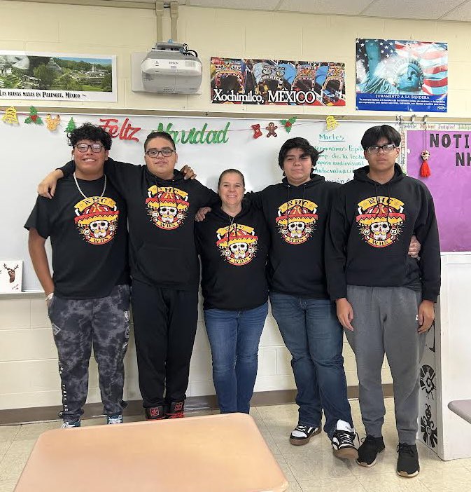Sp1Wheeler's tweet photo. Some club members and I wearing our new club t-shirts and sweatshirts! @BulldogLife_WHS https://t.co/ORZIapM4Hj