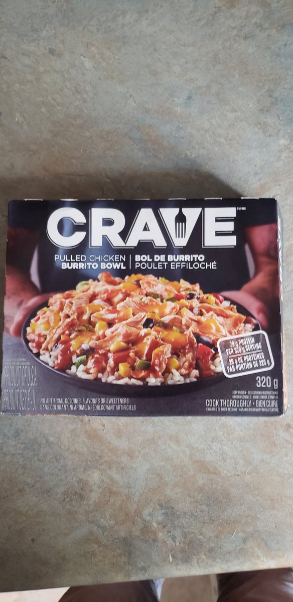 frozenentreeRR's tweet photo. @CraveFoodsCA Pulled Chicken Burrito Bowl
T: 3
A: 3
N: 3
O: 3
3's across the board. If I got this again I'd buy a wrap to make it a burrito. The flavour is nice. https://t.co/FJ6veagtxi