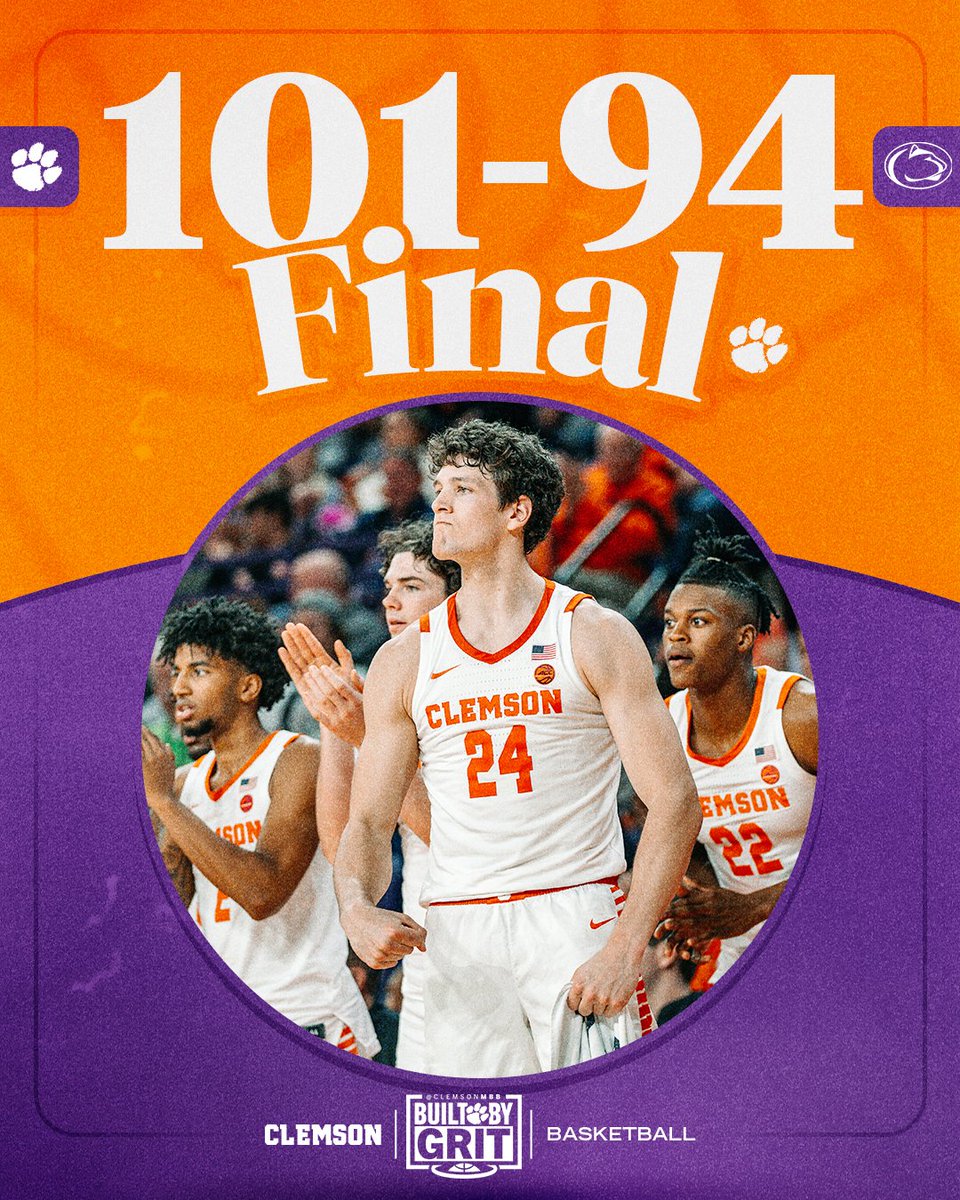 ClemsonMBB's tweet photo. INSTANT CLASSIC AT LJC IN 2 OT! 😱

#ClemsonGRIT X #ACCB1G https://t.co/Ks88owJF0R