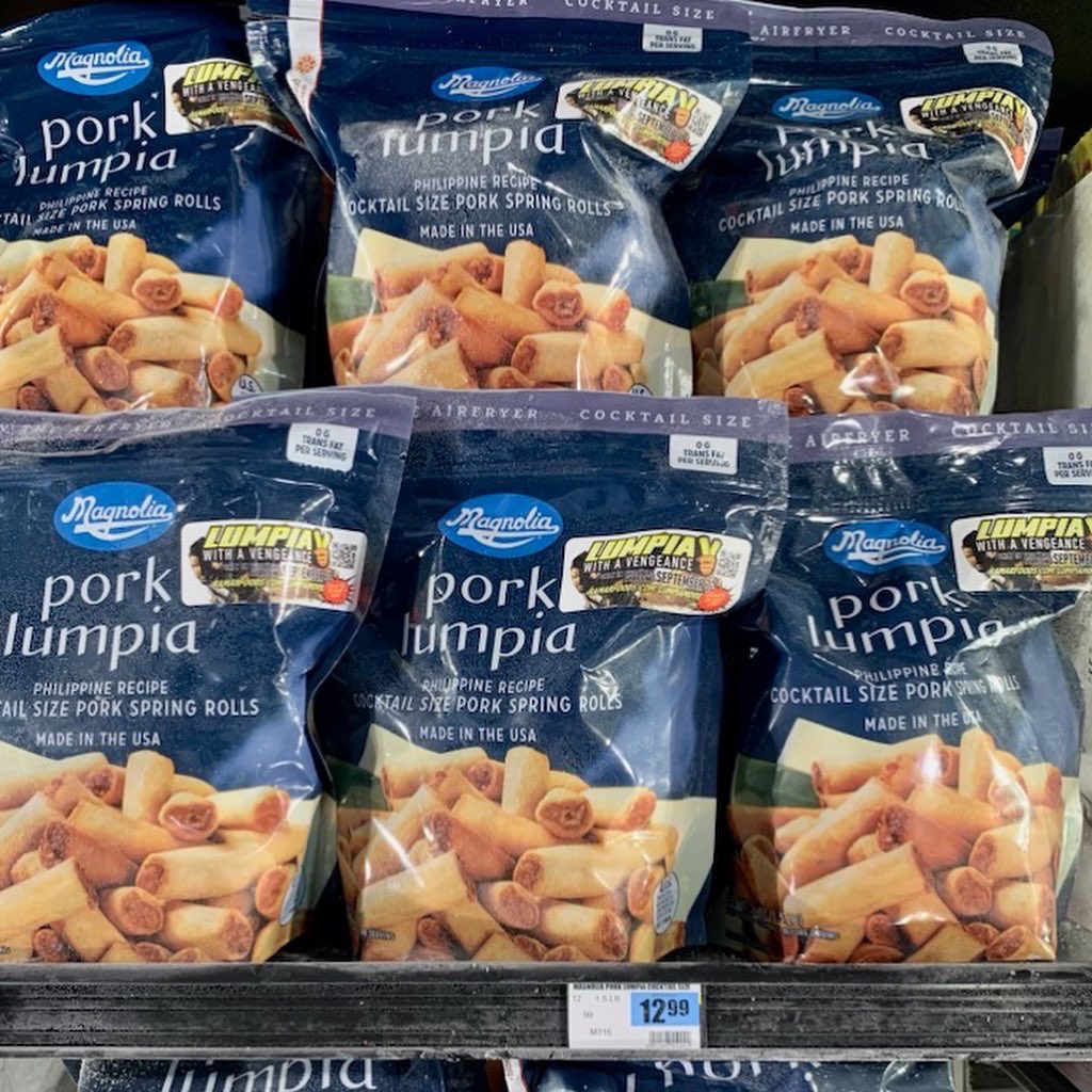 👀 Look what producer <a href="/lisaachong/">Lisa Chong</a> found inside the frozen section of Pacific Market! Magnolia frozen lumpia with branded #LumpiaWithAVengeance stickers! THANK YOU <a href="/ramarfoods/">Ramar Foods ®</a> for supporting our film 🤩

Can you find these at your local supermarket? Take a pic, post, &amp; tag us!