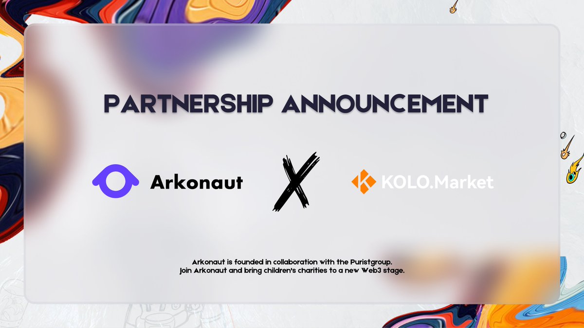KOLONFT's tweet photo. 🥳Excited to announce a partnership with @ArkonautNFT
Arkonaut was launched by the purist group in Los Angeles, USA. Arkonaut aims to change traditional charity in the way of #Web3 .
🎁5-arkonaut WL for winners!
Join :https://t.co/lVZCWEE1SK follow @KOLONFT & @ArkonautNFT https://t.co/4wjMEwgCqN