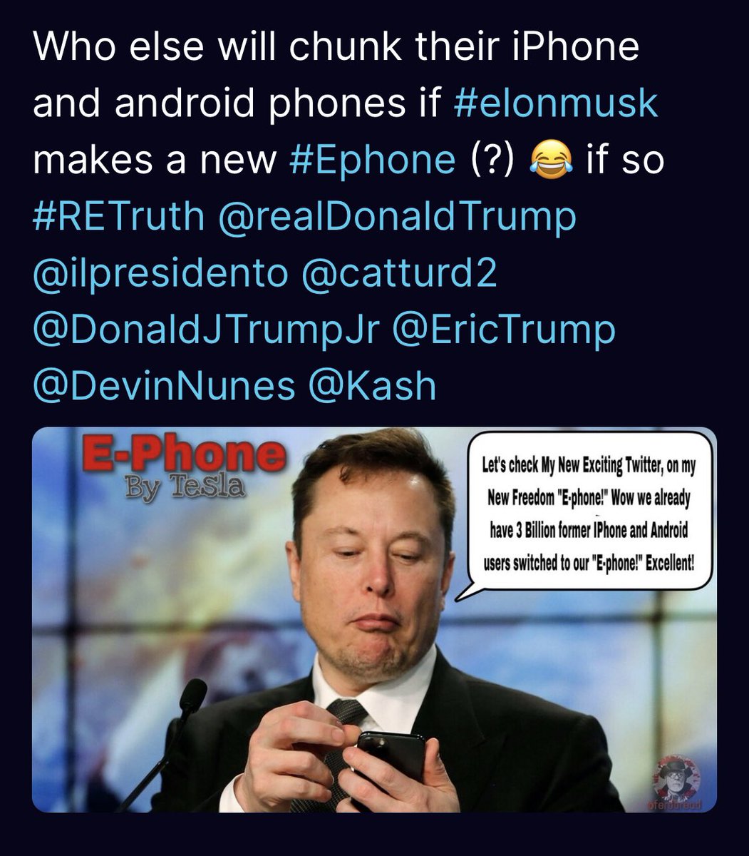 ferdbread's tweet photo. 🚨 This 👇🏼 @elonmusk #Ephone https://t.co/k3AetyEbwm