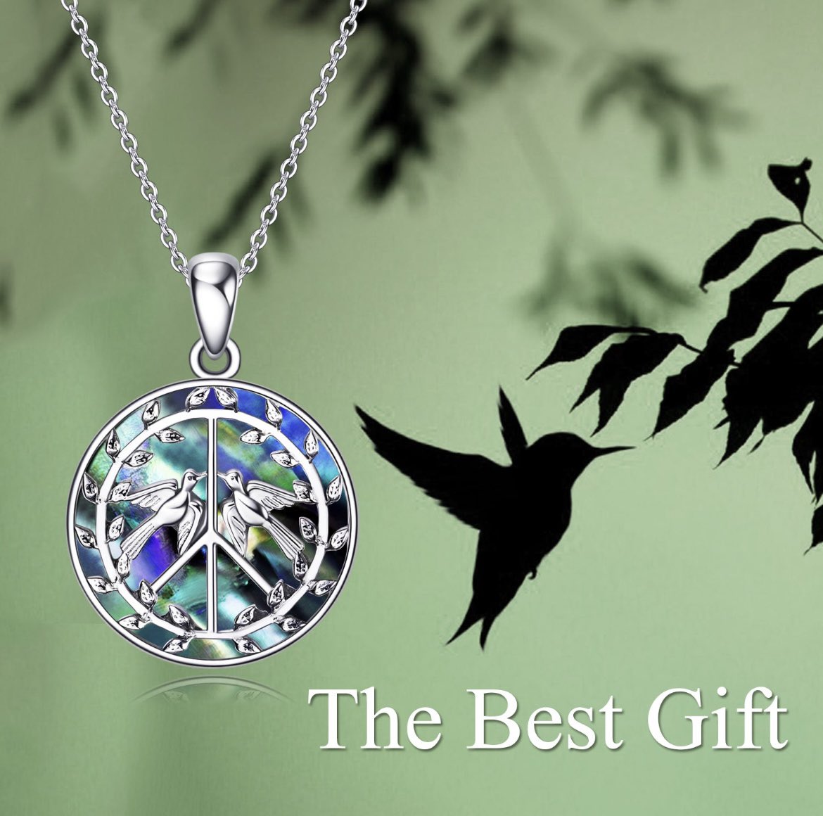 YofEssentials's tweet photo. Excited to share this item from my shop: Sterling Silver Peace Sign Necklace Natural Bird in Tree Shell Jewelry Gifts https://t.co/x9v9mPWM5l https://t.co/pbsMiPkLVA