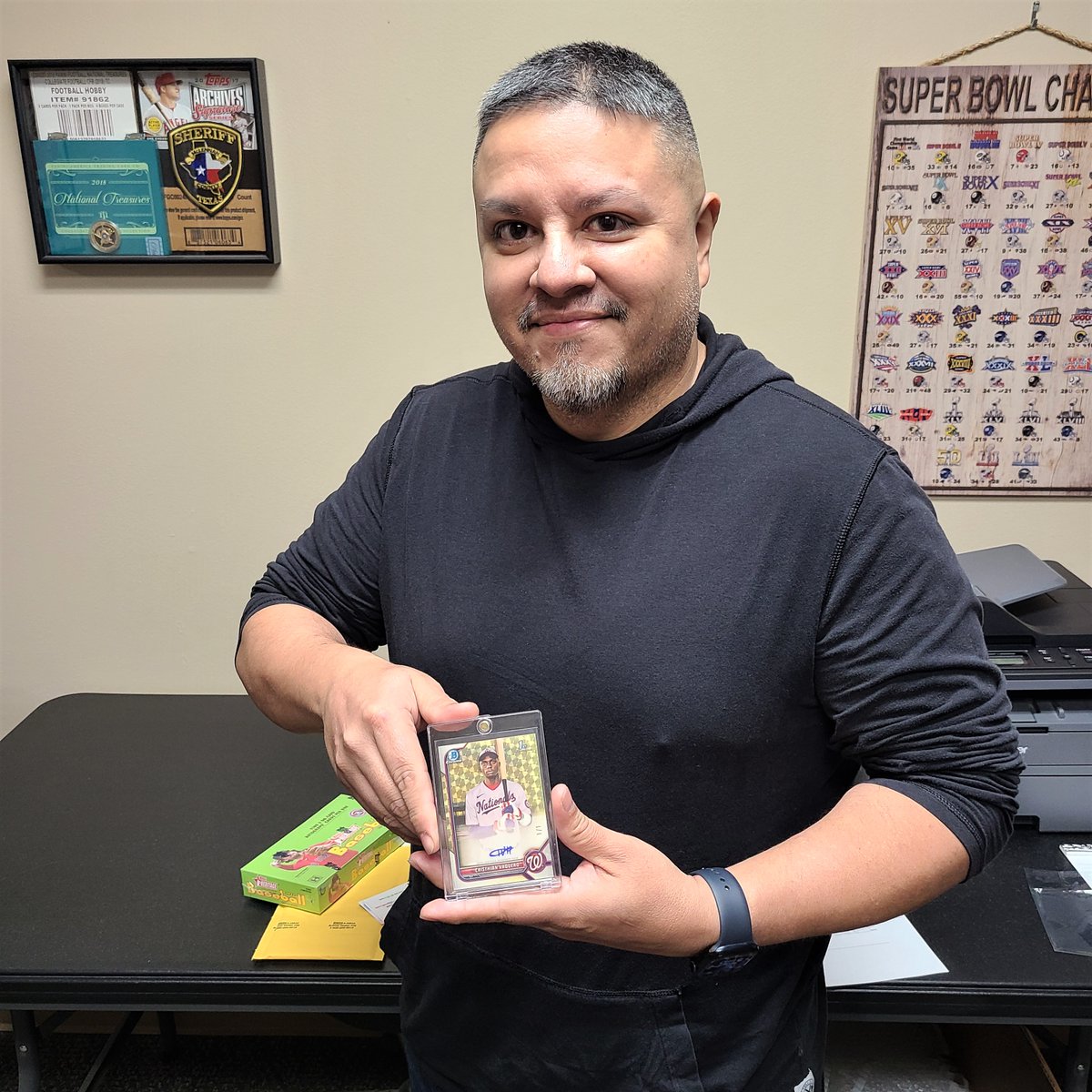 DynastyBreaksTX's tweet photo. Another Satisfied Customer! Congrats Jose!
1/1 #Superfractor Cristhian Vaquero Auto π³
Arguably the biggest hit of 2022 Bowman Chrome!
#thehobby #collect #tradingcards #sportscards #baseballcards #Topps #Fanatics #BowmanChrome #Bowman #pulloftheweek @Topps @ChecklistsforUS https://t.co/GN5dk3VQ4N