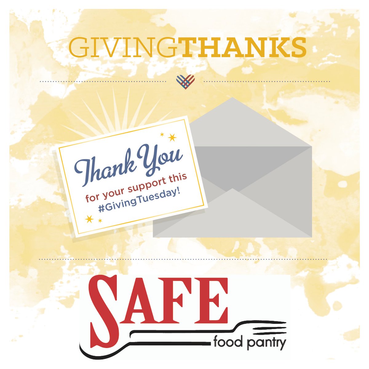 safefoodpantry's tweet photo. Help SAFE reach our goal of $2100 to assist 60 SAFE families with the safe food they need before the end of the year.  Special board match up to $2000 ends at midnight. Text-to-Donate “TeamSAFE” to 44-321 to make a difference! #TeamSAFE #GivingTuesday #safefood #SAFEFood4All https://t.co/5ACptu2vZT