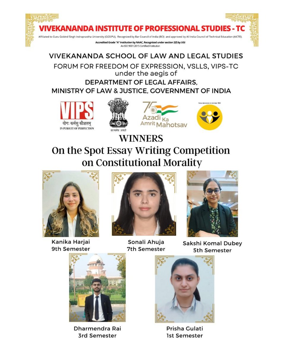 VIPS_Delhi's tweet photo. Congratulations and All the Best for Future 

#sustainablelife #Success #creativity #journalism #vision #ipuniversity #performer #hardwork #happiness  #placementdrive #law #management #engineering #college #motivation #mootcourtcompetition #vips #vipsmotivation #strengthindia https://t.co/eu6B0vyakK