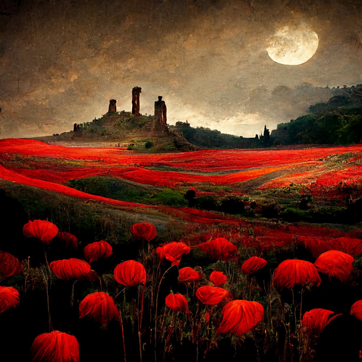 cventura's tweet photo. Ruinous poppies

#ai #Midjourney  #midjourneyart #Prompts https://t.co/ALhFuBcZLQ