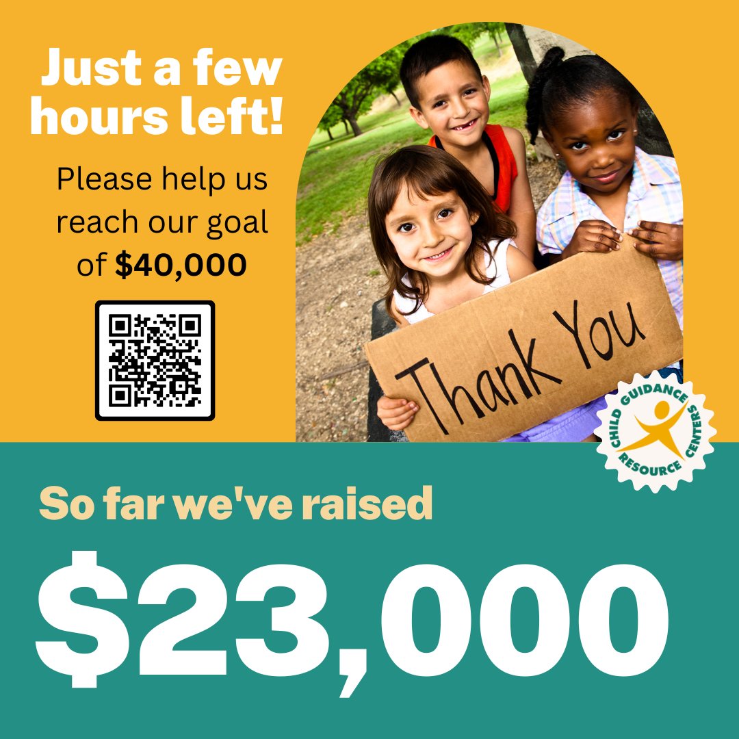 We are more than halfway there and have a few more hours to reach our goal of 40k! Please consider sending a gift and making a life-changing impact on the kids in your community. ow.ly/nS2h50LQH1p