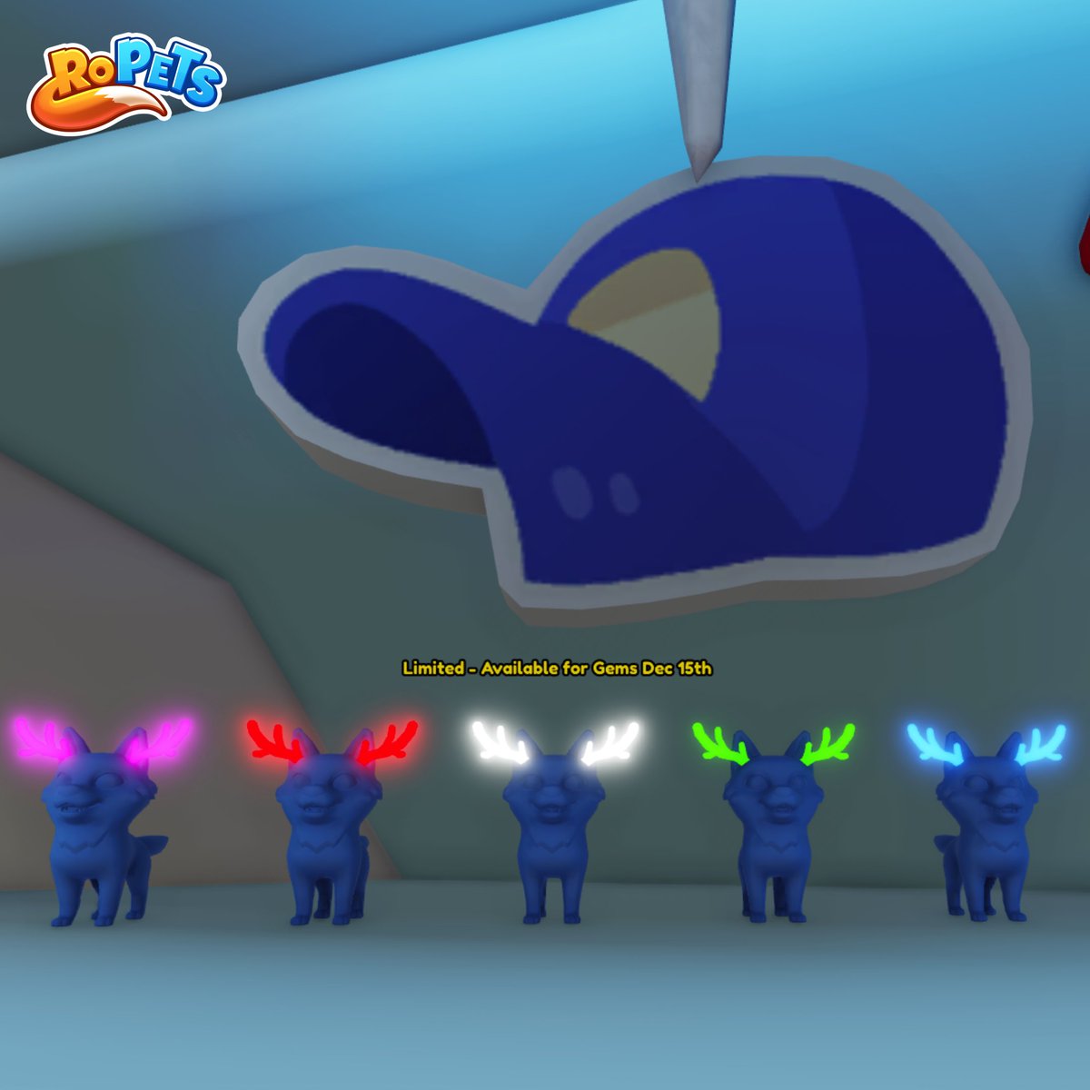 RoPetsGame's tweet image. 5 LIMITED Glow Antlers coming in the Petmas update this Thursday!

👉 Dec 15th - Jan 3rd for Gems