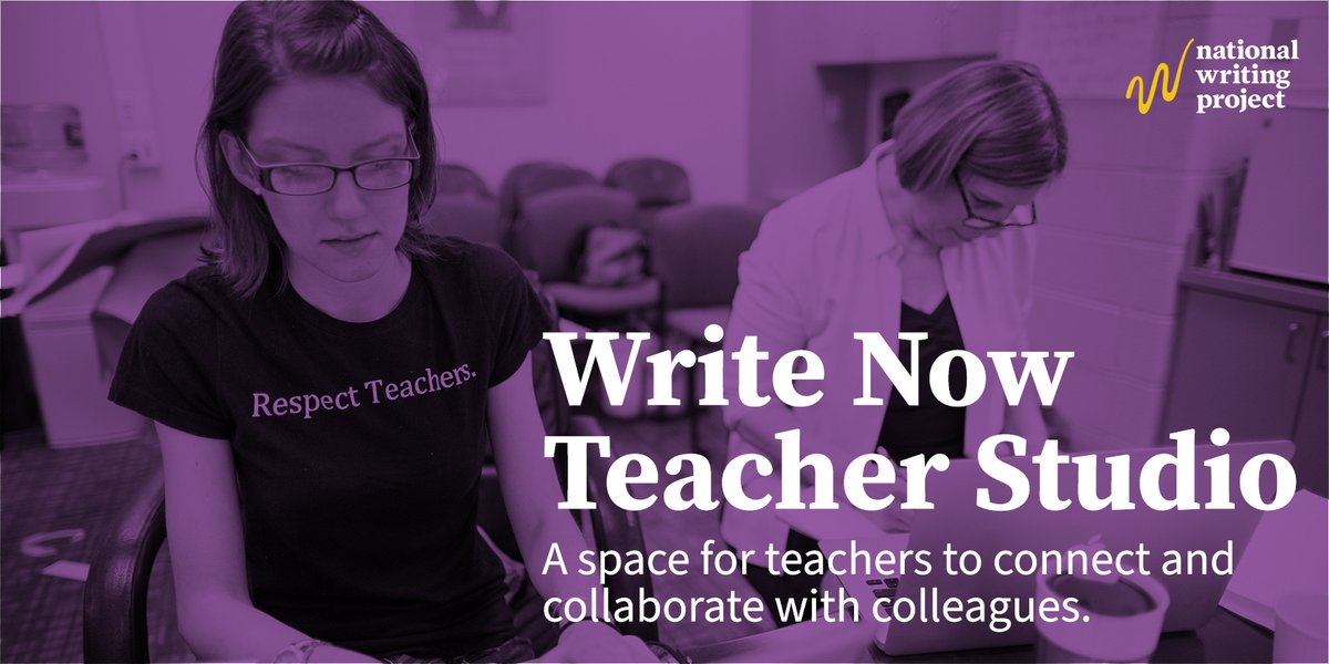 writingproject's tweet photo. If you’re looking for an online community of teachers like you, without algorithms and ads—complete with mobile app for iOS and Android—join the Write Now Teacher Studio! (And did we mention it’s free?) #nwpwritenow https://t.co/SNsNCIyL4Z https://t.co/RlxA7WAjZO