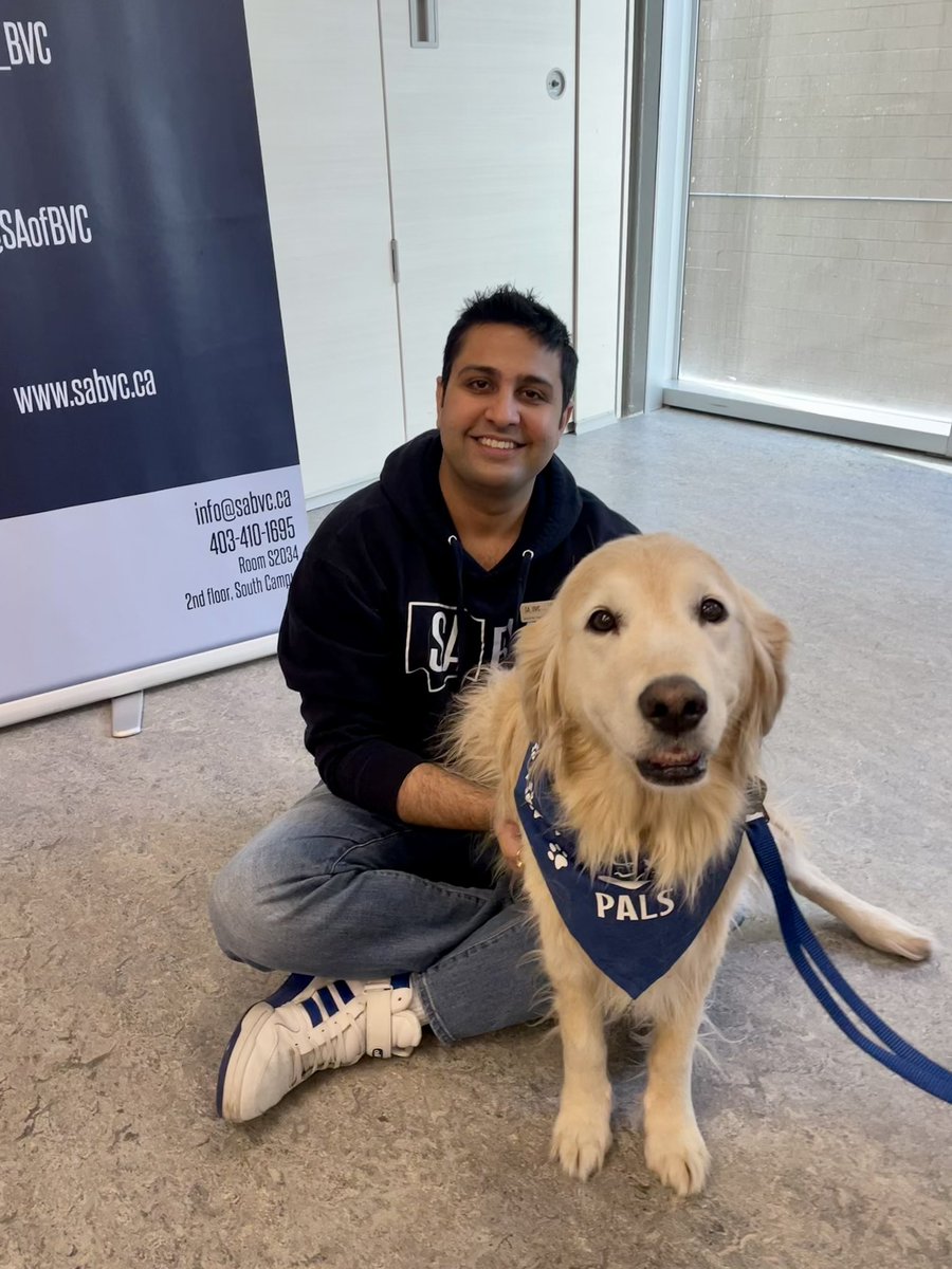 SAofBVC's tweet photo. Thank you to our pals at @PALSCalgary for stopping by today to be a part of our Stress Less Week! 🐾❤️
#sabvc #bvcnow #bvcbold #bvcevents #studentevents #pettherapy #stressless #bowvalleycollege https://t.co/H2rvrlF3CU