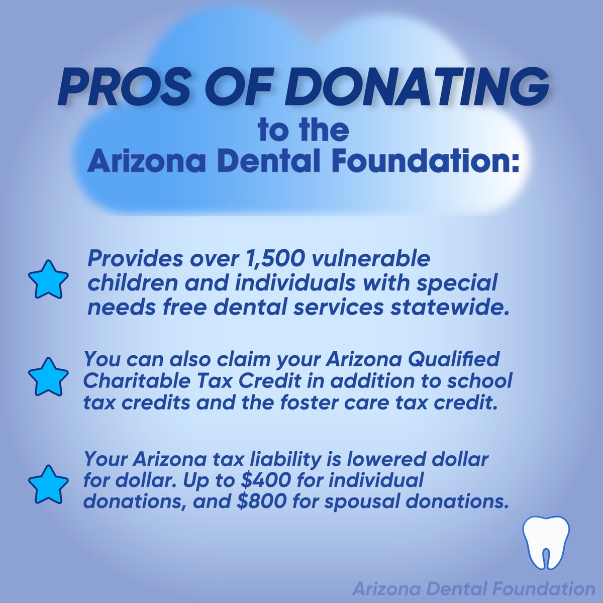 AZDFoundation's tweet photo. #GivingTuesday2022 #GivingTuesdayAZ
💙🦷 https://t.co/dLbgGPAony