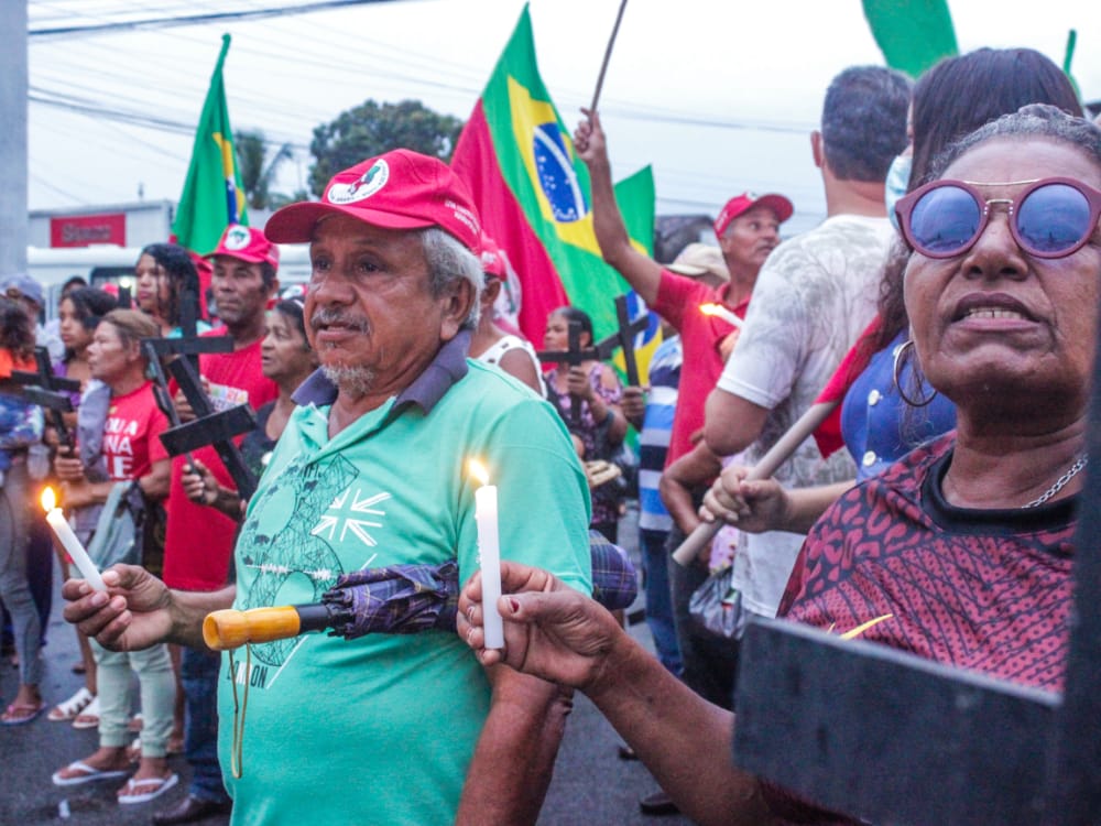 MST_Oficial's tweet photo. As ações integram a agenda de lutas do MST nesta terça-feira, com uma diversidade de atividades nos acampamentos e assentamentos de Reforma Agrária do estado contra a violência e a impunidade.
📷 Fotos: Mykesio Max
#JaelsonVive #BastaDeViolênciaNoCampo #ContraViolência https://t.co/ACCdE2mDQq