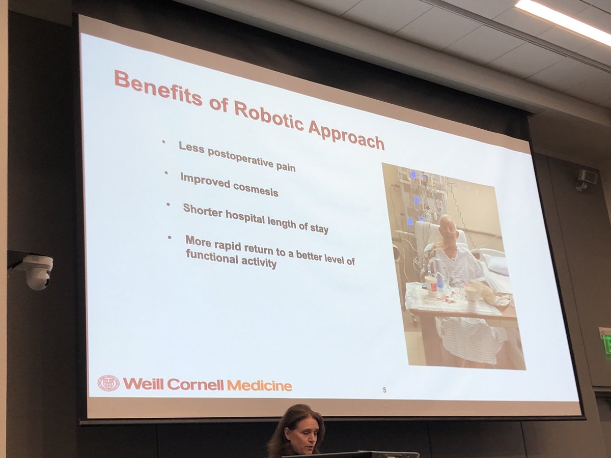 SeanM_Wu's tweet photo. Dr Stephanie Mick from Cornell describing robotic mitral valve repair &amp; leading a team of surgeons, anesthesiologists, OR assistant, perfusionists 2 reduce OR time &amp; complications @StanfordCVI @WeillCornell CV Symposium. @StanfordMed @StanfordCTSurg @JW_MacArthur @Joseph_C_Wu https://t.co/mTAGf5S1iv