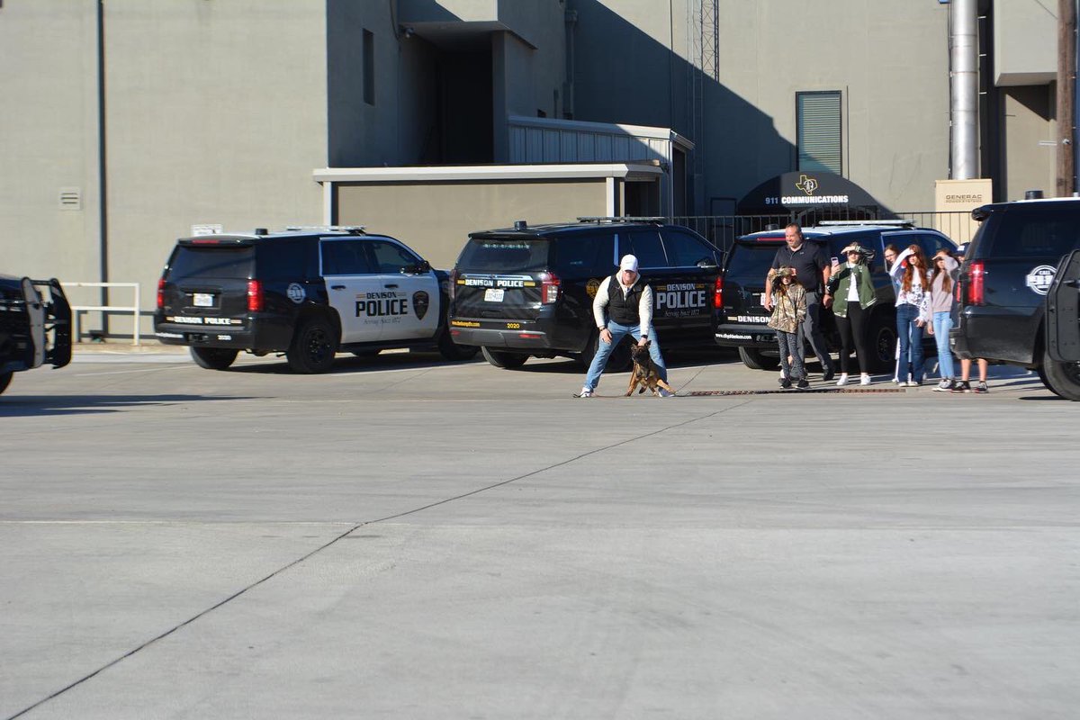 DenisonTexasPD's tweet photo. Echo is honored to be sponsored by these Hot Cocoa Participants! To show his appreciation, Echo demonstrated some of his favorite moves. 

Even though we are grateful for Echo’s talents, we are also grateful to have some of the most talented Hot Cocoa makers representing the DPD! https://t.co/lW7RSkGKxs