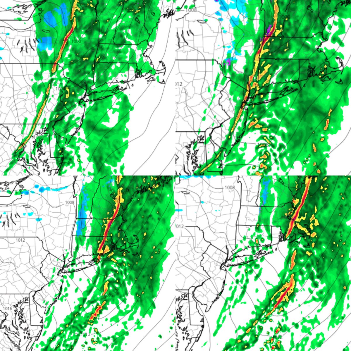 WxmanFranz's tweet photo. Watching for a squall line Wednesday late afternoon/eve with the frontal passage. This could really provide some brief strong-damaging wind gusts as it blows through #NJwx https://t.co/e3fHOzKXTk