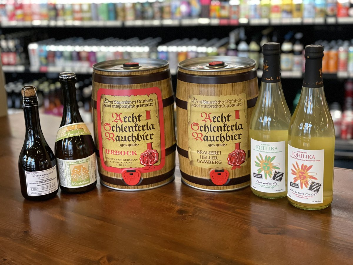 David Frost of B. United, will be in Wednesday, 5-7:30, to talk about and taste some special beers, meads and cider, including: Schlenkerla Marzen and Urbock, Glazen Toren Lentebier, Dupont Cidre Reserve, Iqhilika CapeFig Mead and Chile Mead. $10 gets you a small pour of each!