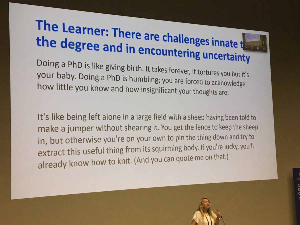 Emotions while doing a PhD is an under researched area #AARE2022 with <a href="/Allyson/">Allyson Worsham</a> Holbrook. Such an interesting area - all PhDs should have insight into this area.