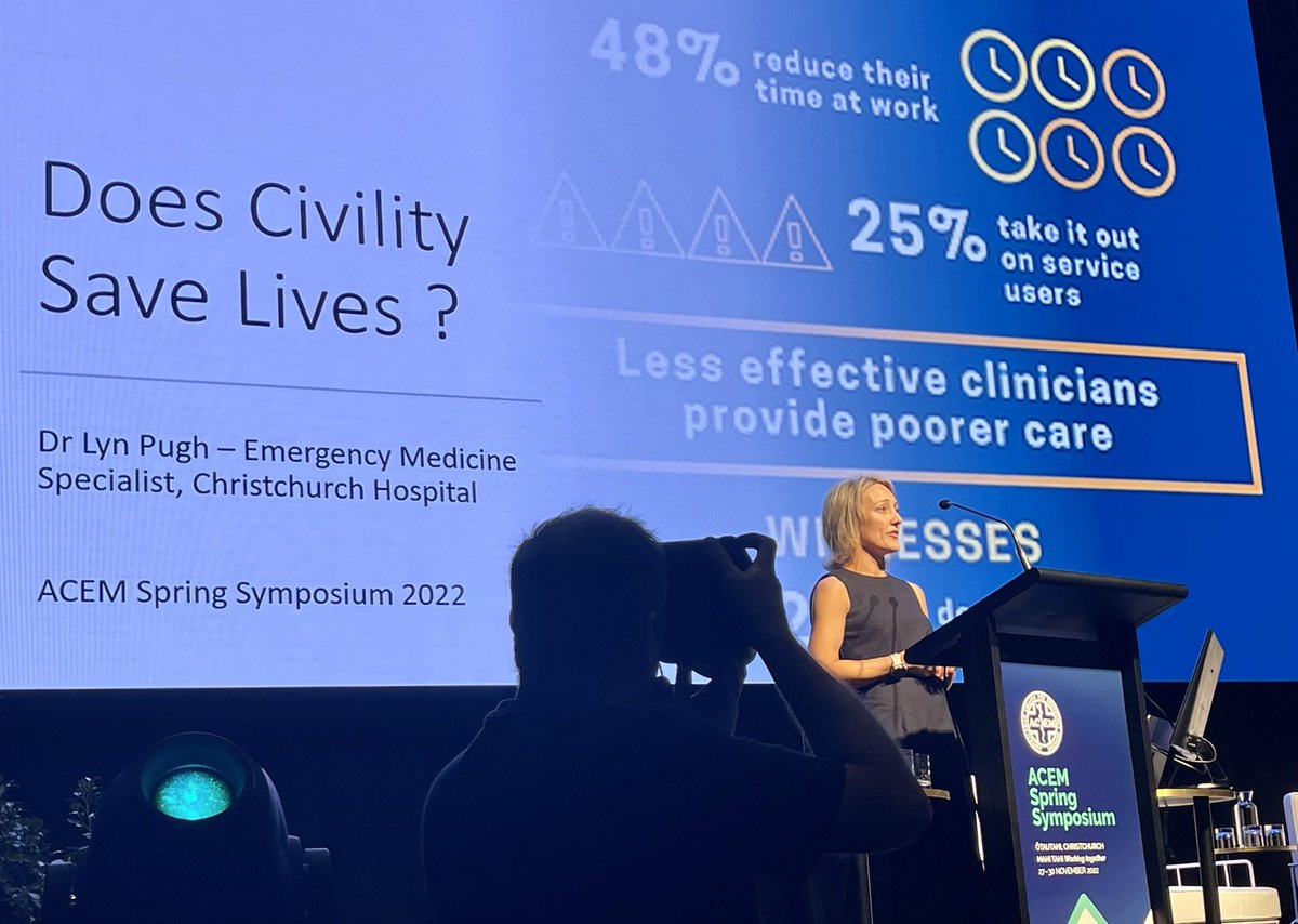 laurajoycenz's tweet photo. Dr Lyn Pugh asks us - Does civility save lives? @acemonline #ACEMSS22 https://t.co/Idpi2ucsee