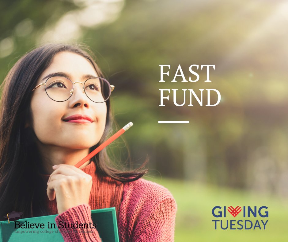 BelieveStudents's tweet photo. It’s #GivingTuesday and we’ve got news to share!. We welcome new FAST Funds at @PSU_AAUP, @AftSuu, @Hostosfastfund1, Kent State University,  and Rutgers University to our network. https://t.co/H1vXaYH9Nf https://t.co/p0uvDQMpre