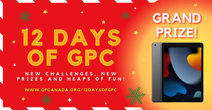 GovProCanada's tweet photo. π Itβs that time of year again!
12 days of GPC is back on Dec 1 with new exciting challenges to spread some fun and cheer this holiday season. This year's grand prize is an Apple iPad!
Head over to https://t.co/GIST9V0MxF to learn more. #12DaysofGPC https://t.co/BXkqXnYLF8