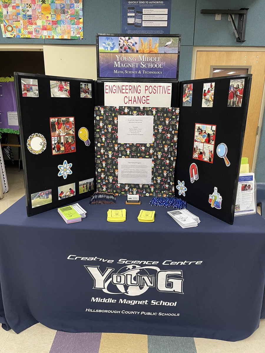 YoungMiddleHCPS's tweet photo. The Northeast Regional Magnet Fair is today from 6:00 to 7:30. #joinus #magnetworldtour #apply @HillsboroughSch @SDHCMagnet https://t.co/dJg2pC4xrQ