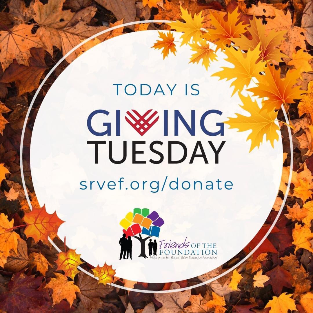 SRVEForg's tweet photo. 🌳 #GivingTuesday2022 is today, November 29th. ❤️ Encourage your friends & family to support public education & all students in the #SanRamonValley
🌳 Help us fund School Libraries by becoming a #FriendOfTheFoundation. Every donation makes a difference for our #SRVUSD schools https://t.co/ZNwGUeDuuT