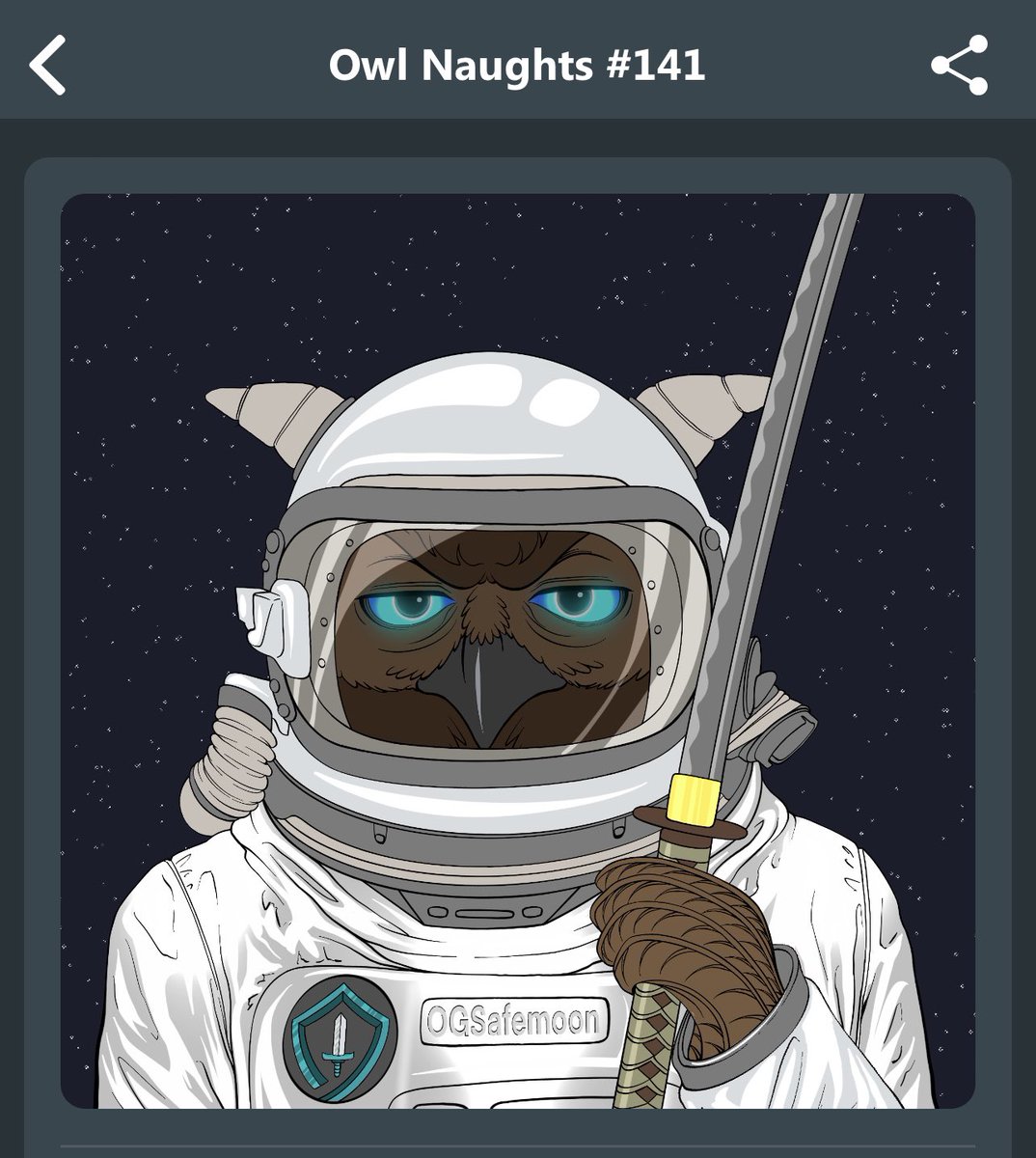 CryptoMD007's tweet image. I got mine! Get your #owlnaughts NFT
#ogsafemoon 
#ogarmy
#oglife
#ogfam