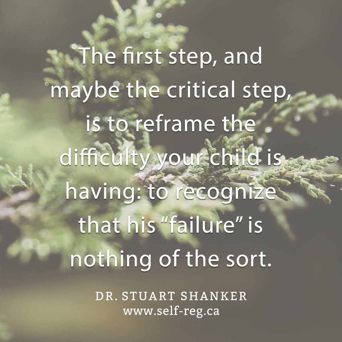 Self_Reg's tweet photo. "The first step, and maybe the critical step, is to reframe the difficulty your child is having: to recognize that his "failure" is nothing of the sort." ~ Stuart Shanker
https://t.co/GGjAraB4We

#ShankerWisdom #SelfReg #reframe #ChildBehaviour #StressBehaviour #StuartShanker https://t.co/ObkpjOgI7G
