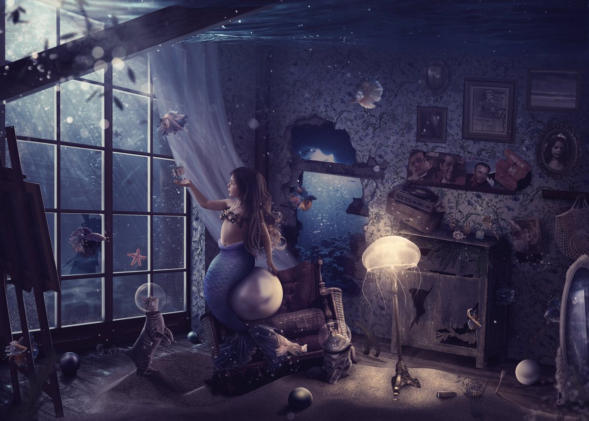 KelHolliday_'s tweet photo. Birthday mermaid - year 5 🫶🏼

Made with @Photoshop and @wacom #mermaid #digitalart https://t.co/mSYGlOOD0g