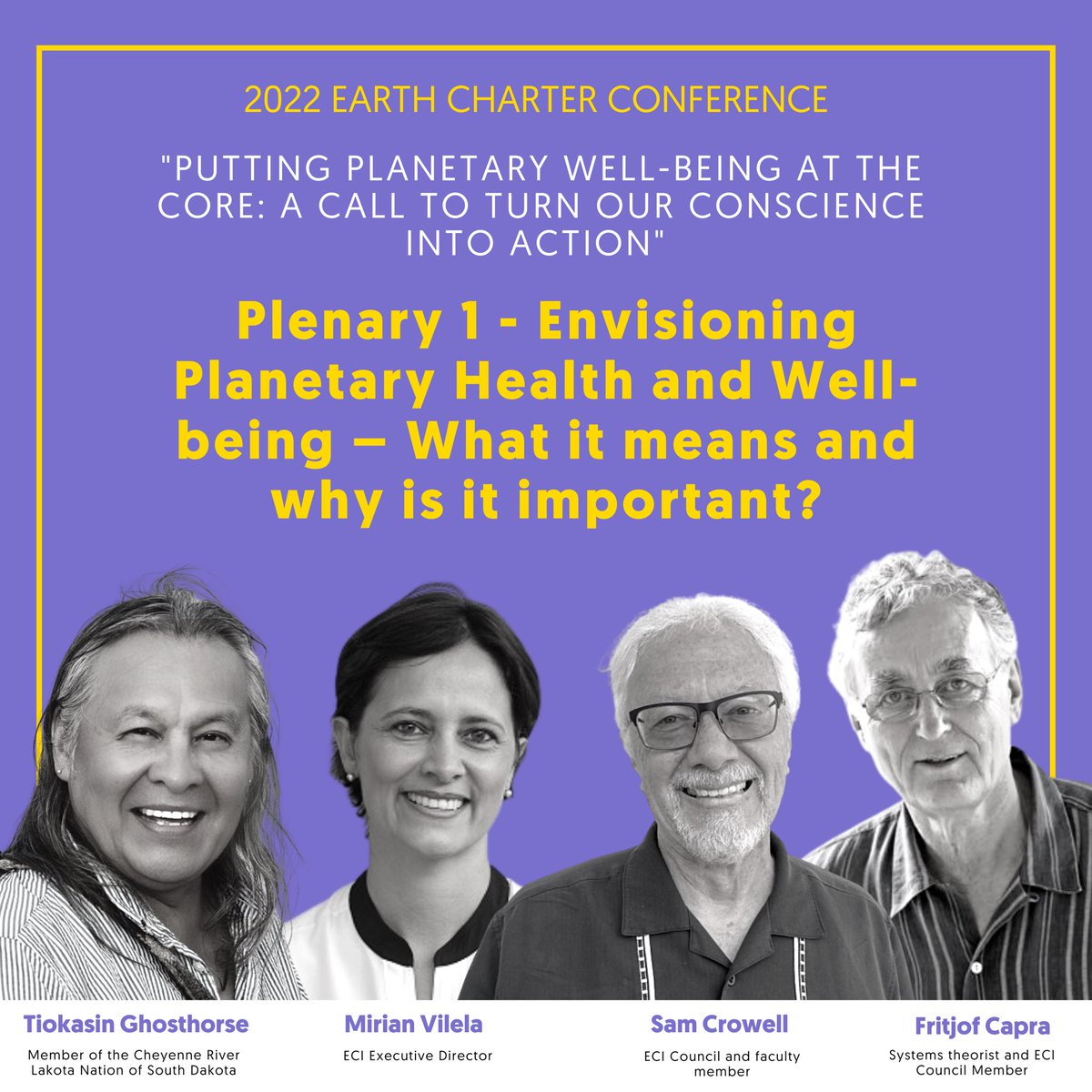 earthcharter's tweet image. Only two days until our annual ECI Conference!  In our first plenary &quot;Envisioning Planetary Health and Well-being – What it means and why is it important?&quot; we’ll be kickstarting the event with this four speakers. 

#earthcharter #turningconscienceintoaction