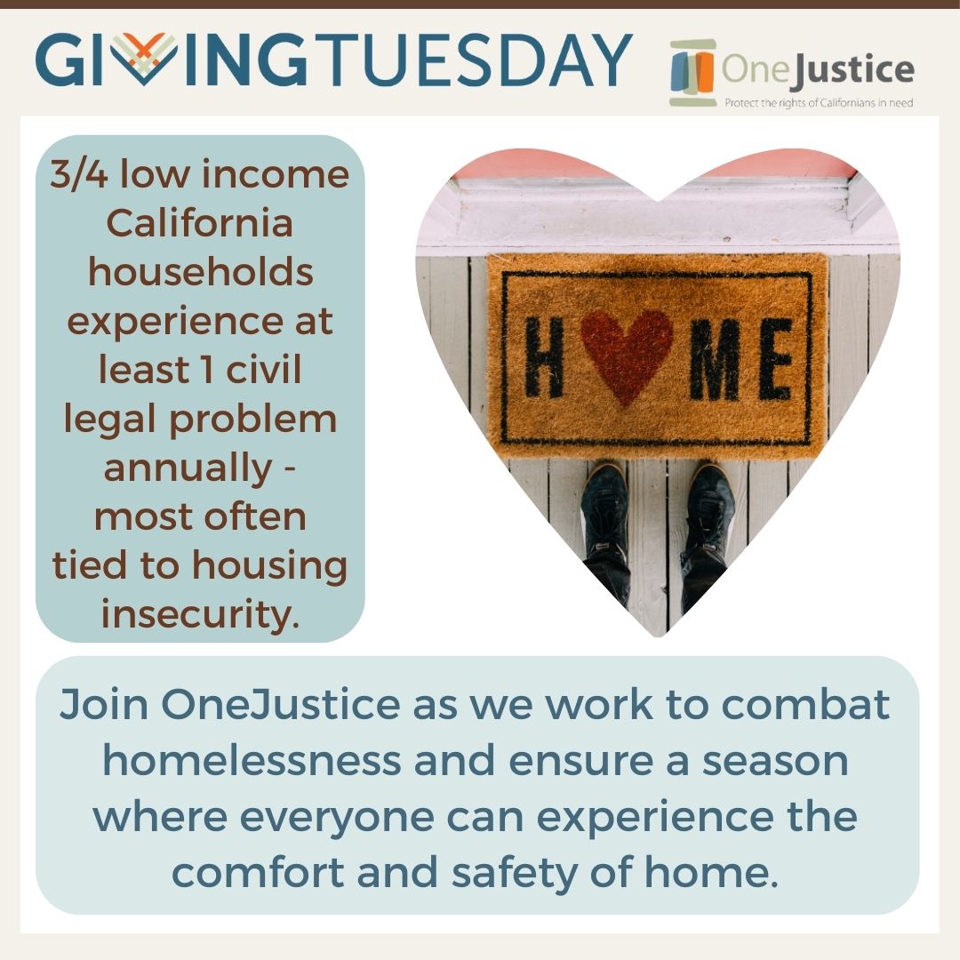 OneJusticeOrg's tweet photo. OneJustice believes that everyone deserves the comforts of home.  Please consider donating to help bring us closer to realizing that vision.  https://t.co/Ba4pxAox8l #GivingTuesday #legalaid #homelessnessprevention #onejustice https://t.co/UxIttl8wGl